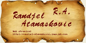 Ranđel Atanasković vizit kartica